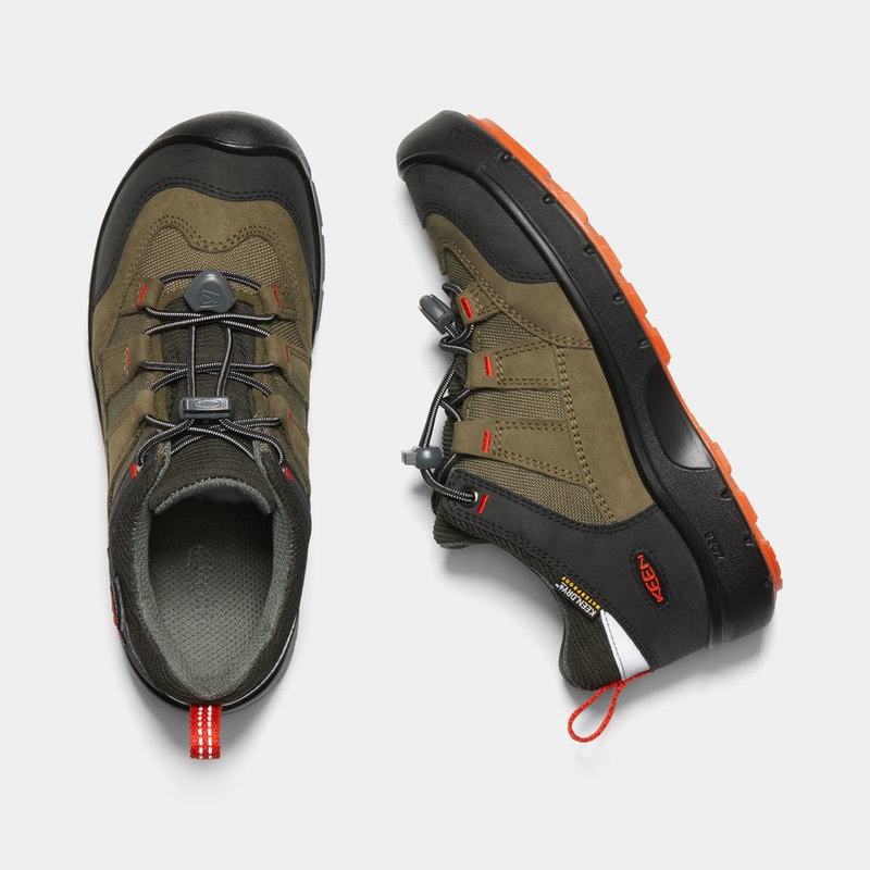 Keen Hikeport Waterproof - Çocuk Spor Ayakkabı - Zeytin Yeşili/Siyah - Turkey (296571XWV)